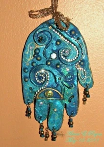Arturo E.Reyna HAMSAH Against Evil Eye Artisan Plaque - Picture 1 of 3