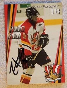 Tarjeta Drakkar LHJMQ Dallas Stars Maxime Max Fortunus Auto 2000-01 - Imagen 1 de 1
