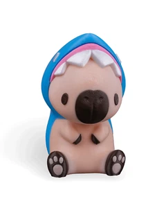 Sharkybara 3D gedruckte Figur - süße Capybara im Hai Kostüm - Bild 1 von 8