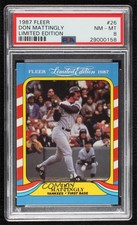 1987 Fleer Limited Edition Baseball Superstars Box Set Don Mattingly #26 PSA 8