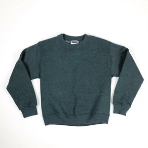 JERZEES Vintage Crewneck Swestshirt Kids Boys Small 6-7 Solid Gray Premium Fit - Picture 1 of 9