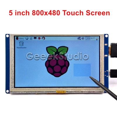  5'' 800*480 HDMI Resistive Touch Screen LCD Display for Raspberry Pi2/3B+/4B/PC - Image 1 of 4