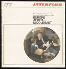 INTERFLUG Streckenkarte Europa. Afrika. Mittlerer Osten - 1971