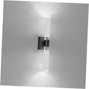 Black LED Crystal Bathroom Vanity Light Fixtures,Modern Wall Black & Crystal - Picture 1 of 8