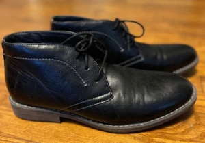 Herren Sonoma Schwarz Leder Stiefeletten Größe 9 - Bild 1 von 4