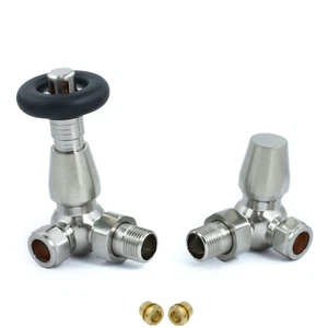 Radiator Valves Traditional Thermostatic 10mm Corner TRV - Jordan | Hot Flow - Picture 1 of 75
