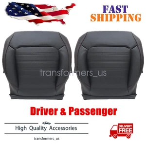 For 2011 to 2018 Volkswagen Jetta GLI Driver & Passenger Bottom Seat Cover Black - Picture 1 of 17