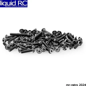 JConcepts 2995-2 B6.4 Titanium Top Hat Screw Set Upper Black 67Pc - Picture 1 of 2
