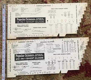 Popular Science Publishing Company 20-IN-1 Shop Guide Compass Rule Pair 1964 &66 - Picture 1 of 12