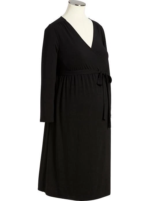 ¡TNM! Vestido cruzado negro de maternidad Old Navy - Talla pequeña - Apto para lactancia Foto 1 de 1