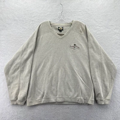 Vintage Sweatshirt XL Mens Tommy Bahama Palm Beach Golf 2002 Classic Gray V-Neck — 第 1/4 张图片