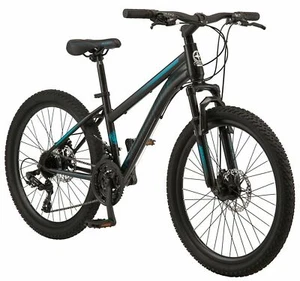 Schwinn Sidewinder mountain bike, 24-inch wheels- 21 speeds - black / teal - Picture 1 of 7