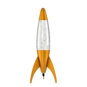 Grande lampada glitter razzo movimento sensoriale retrò novità finitura oro - 50 cm - Foto 1 di 7