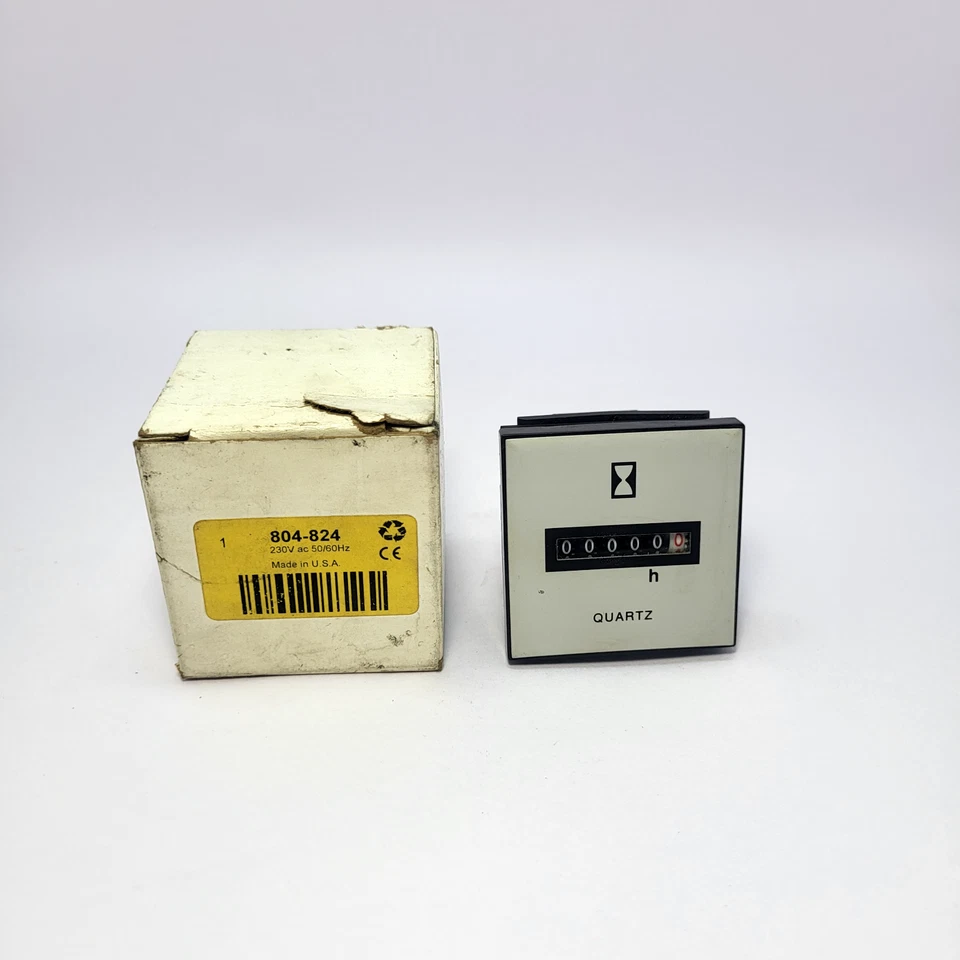 Quartz 6 DIGIT NON-RESET 804-824 Hour Meter 115V ac 50/60Hz - Image 1 of 4