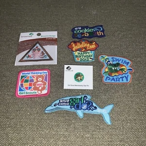 Lot Of 5 Girl Scout / Brownie Patches. 1 Pin. - Picture 1 of 4