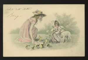 cartolina d'epoca-post card-DONNINE-WOMAN-LADY-FRAU-FEMME 171 - Picture 1 of 1