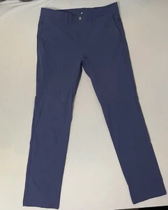Crazy Yoga Flatfront Hose Herren 36 Freizeit Tech Stretch Golf Performance blau - Bild 1 von 6