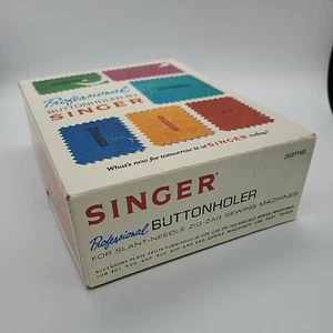 VINTAGE Professional Button Holder by Singer and Manual - Picture 1 of 12