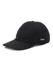 Gorra de béisbol negra de cachemir ZEGNA Oasi talla L nueva con etiquetas - Imagen 1 de 4