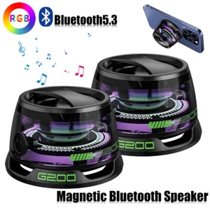 Magnetic G200 Bluetooth Speaker Mini Wireless RGB Lights Portable Phone Holder - Bild 1 von 11