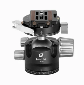 LEOFOTO LH-40PCL Low Profile Ball Head with Dual Panorama + QR Plate NP-60 - Foto 1 di 8