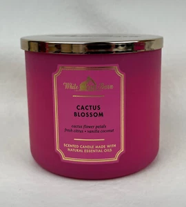 Vela perfumada grande Bath & Body Works White Barn Cactus Blossom 3 mechas - Imagen 1 de 3