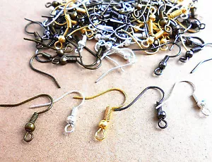 Ohrringhaken aus Edelstahl in Golds und Silber, hypoallergen, Angelhaken für die - Bild 1 von 9