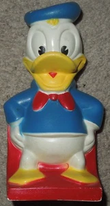 VINTAGE Walt Disney DONALD DUCK  BANK FIGURINE  by PLAY PAL PLASTICS INC  - Picture 1 of 3