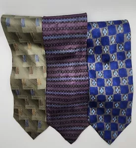Menge 3 Barrington Seide Herren Krawatten Geometrisch - Bild 1 von 4