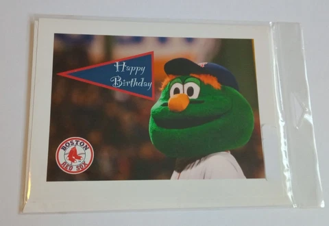 Boston Red Sox Birthday Card Mascot Cover