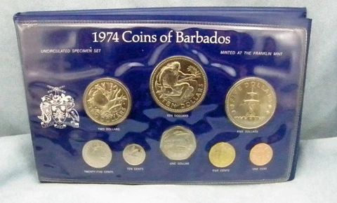 Franklin Mint 1974 Coins of Barbados Uncirculated Set Cover