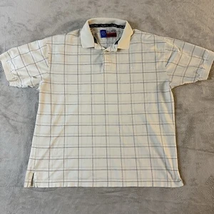 Wrangler George Strait Polo Shirt Men's Large Cowboy Cut Collection White Strip - Picture 1 of 7