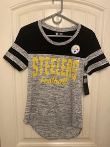 Pittsburgh Steelers NFL Team Apparel Women's Small T-shirt Gray - Picture 1 of 6