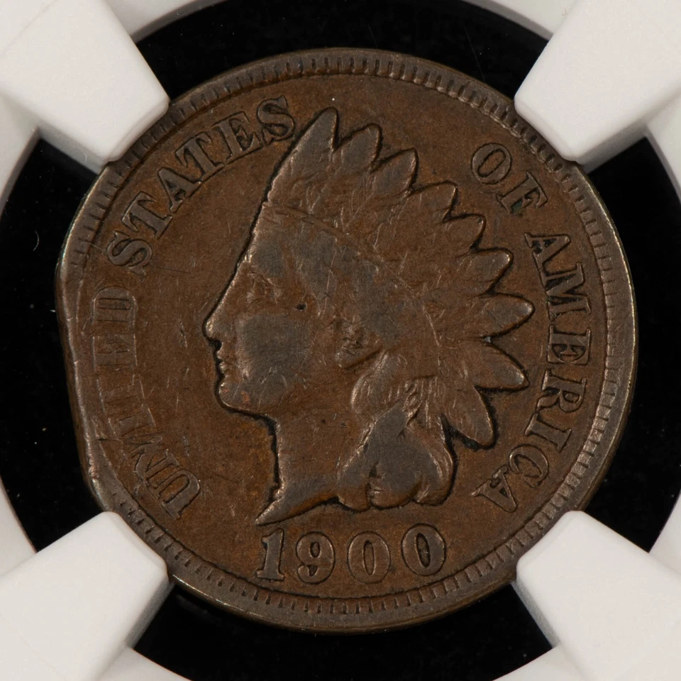 1900 1c Indian Cent Mint Error Straight Clipped Planchet - NGC F 15 BN - X5861 - Image 1 of 4
