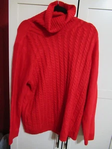 Croft & Barrow, Womens XXL Red Long Sleeve Turtle Neck Sweater - Picture 1 of 4