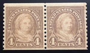 Scott # 601 Martha Washington Coil - Mint Never Hinged Sound And Fresh XF Pair! - Bild 1 von 2