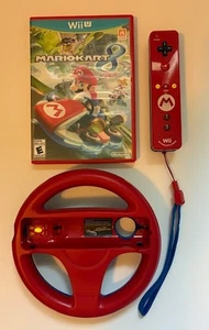 Nintendo Wii/U red Motion Controller, Mario Kart Steering Wheel, Mario Kart 8 - Picture 1 of 7