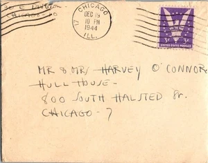 Chicago Illinois - adressiert an Hull House - 19. Dezember 1944 - Bild 1 von 1