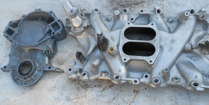 USADO FORD 460 ADMISIÓN INFERIOR 92-97 RF-E8TE-9K461-DA Y CUBIERTA DE TIEMPO E8TE-6059 AA - Imagen 1 de 7