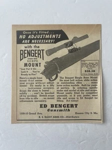 Vintage 1946 Print Ad Ed Bengert Büchsenmacher Zielfernrohr Halterung Werbung - Bild 1 von 2