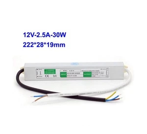 LED DC 12V 2.5A 30W Outdoor Driver Power Supply Waterproof IP67 - Afbeelding 1 van 5