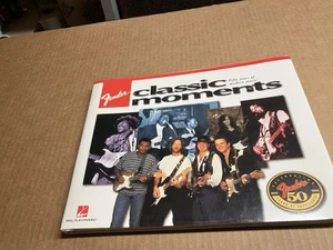 FENDER GUITARS - CLASSIC MOMENTS - 50th anniversary HARDCOVER book w/ DJ - Picture 1 of 9