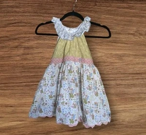 Matilda Jane Platinum Top Fairies Frog Tie Back Puffer Girls Size 8 Cottagecore - Picture 1 of 10