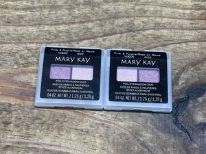 (2) Mary Kay Foil Eyeshadow Duo PINK & PURPLE NIB Limited Edition DUO - Picture 1 of 2
