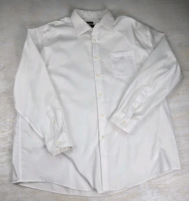 Pronto Umo Non Iron Executive Fit Dress Shirt White  Size 17.5 34/35 Button-Up - Image 1 of 4