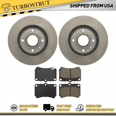 Kit de pastillas de freno y rotores delanteros centrados OE para Ford Escort 1991-1996 Foto 1 de 4