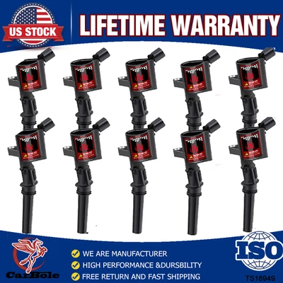 Paquete de 10 bobinas de encendido para Ford F150 Expedition Explorer DG508 FD503 4,6/5,4 L Foto 1 de 4