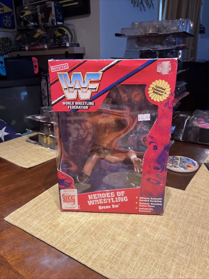 1997 Jakks WWF WWE Heroes of Wrestling Sycho Sid Figure 10” NOS L4b