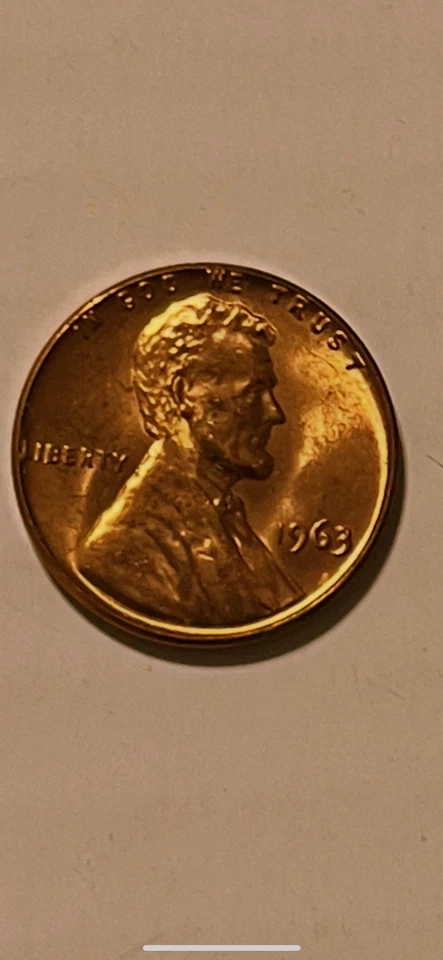 1963 Memorial , No Mint,  L On Rim , Off Strike Error, 1963 DDO.  Red Looks New - Image 1 of 1