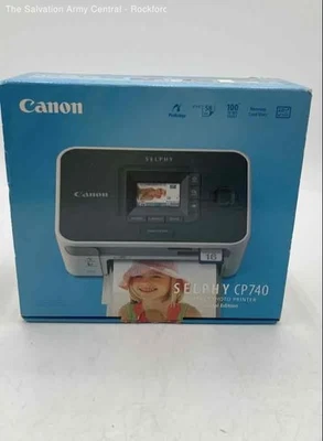 Canon Selphy CP740 Black White Compact Digital Photo Printer With Power Adapter - Image 1 of 4